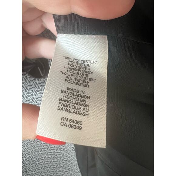 Evan-Picone Women's Black and White Blazer Jacket with Shoulder Pads Size 2P - Picture 7 of 8